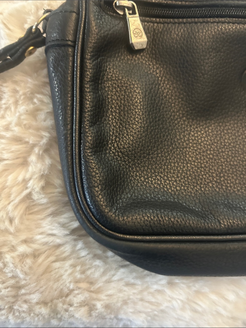 Vintage Longchamp black leather Le Foulonne 80’s-90’s clutch bag - Picture 6 of 11